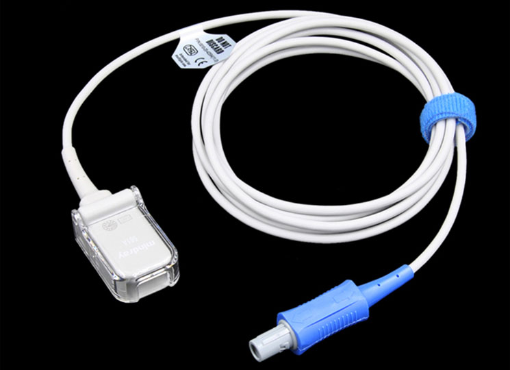 Удлинительный кабель переходник SpO2 для пульсоксиметрического датчика Mindray PM-7000, 561A, 0010-30-43110, оригинальная распиновка