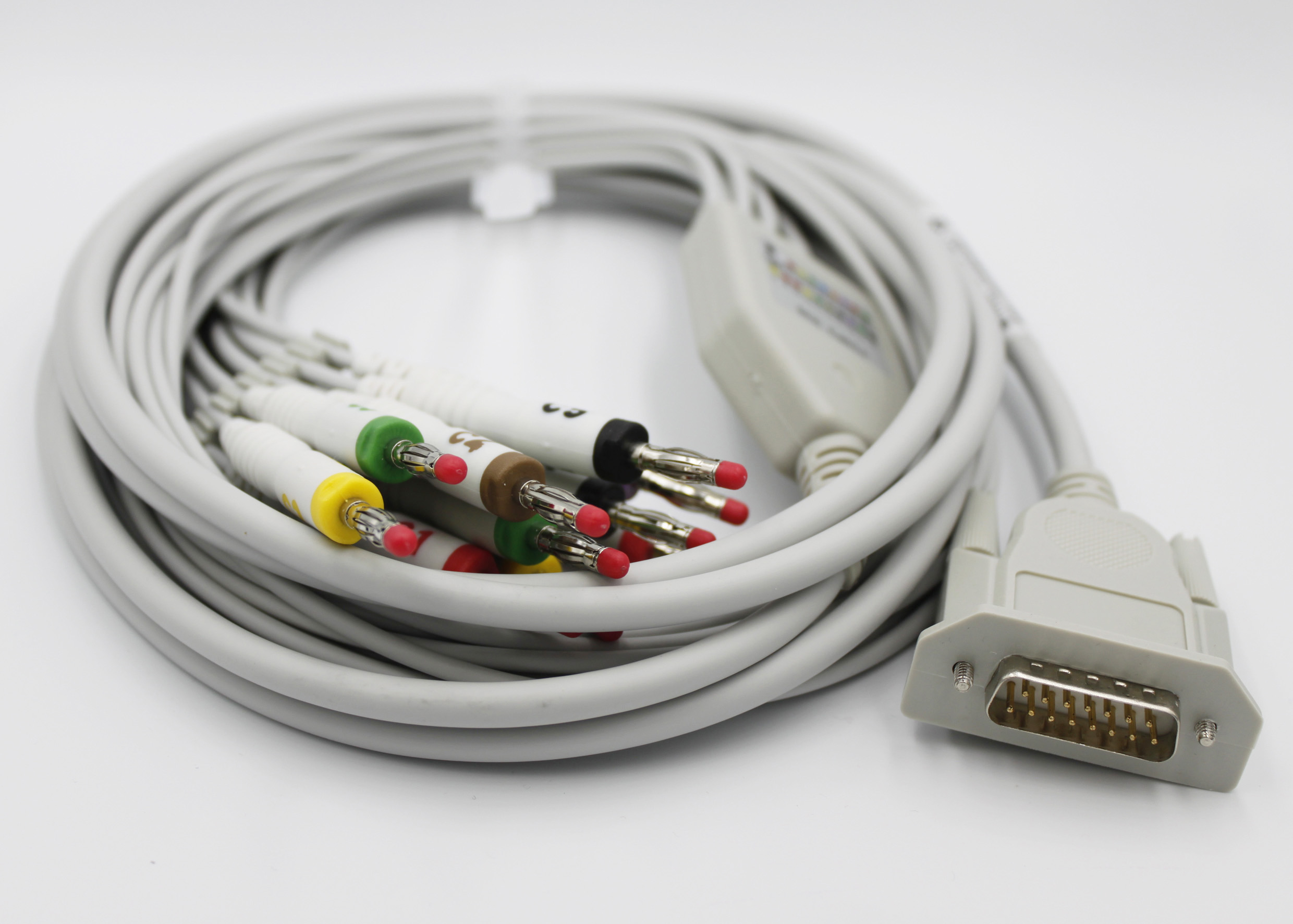 ЭКГ кабель пациента для Contec ECG 80A, 90A, 100G, 300G, 600G, 1200G, штекер banana 4мм, IEC
