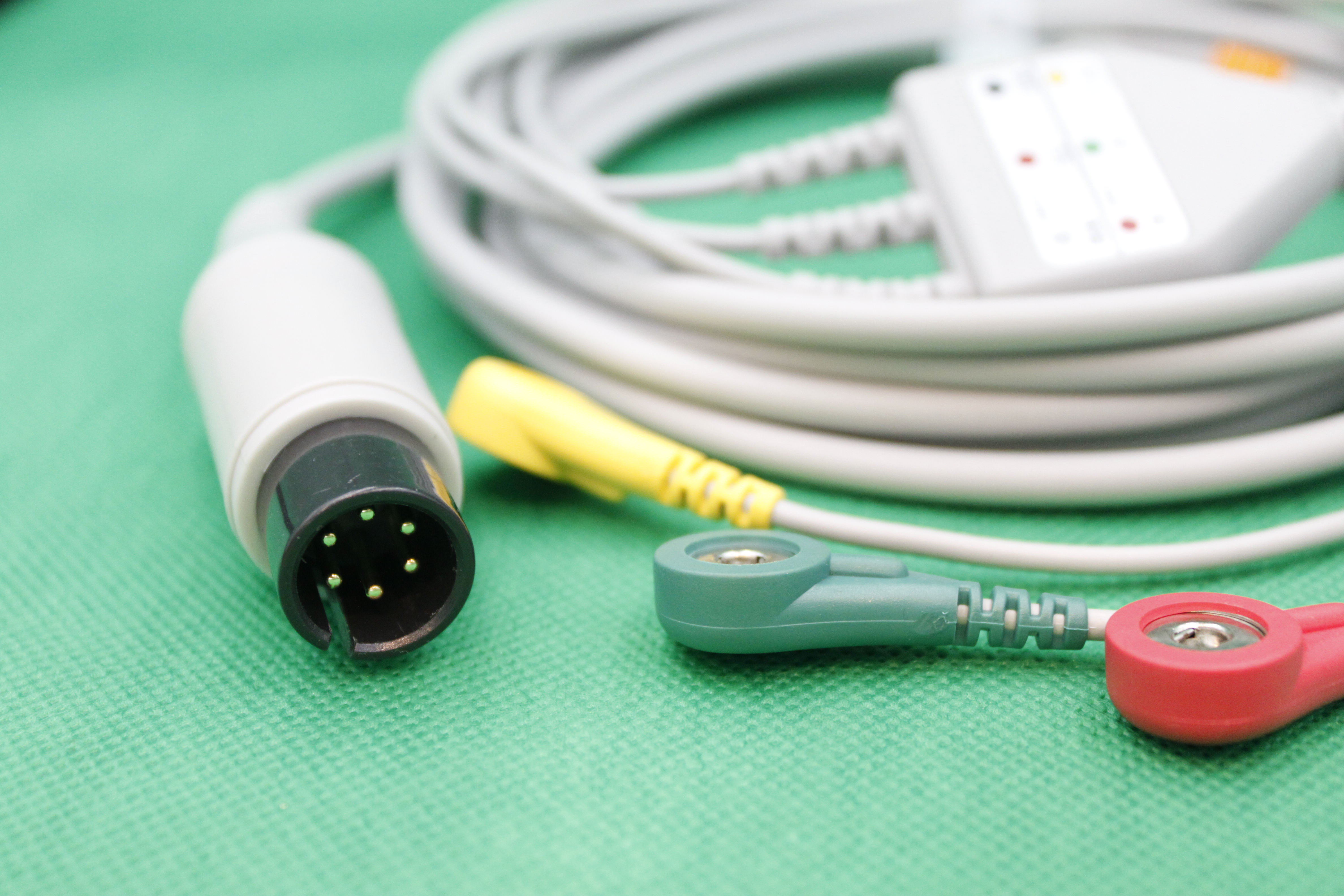 ЭКГ кабель пациента для MEKICS MEK MP1000NT Plus, (кроме MP1000), 360697, M160246, 3 отведения, разъем 6pin, кнопка