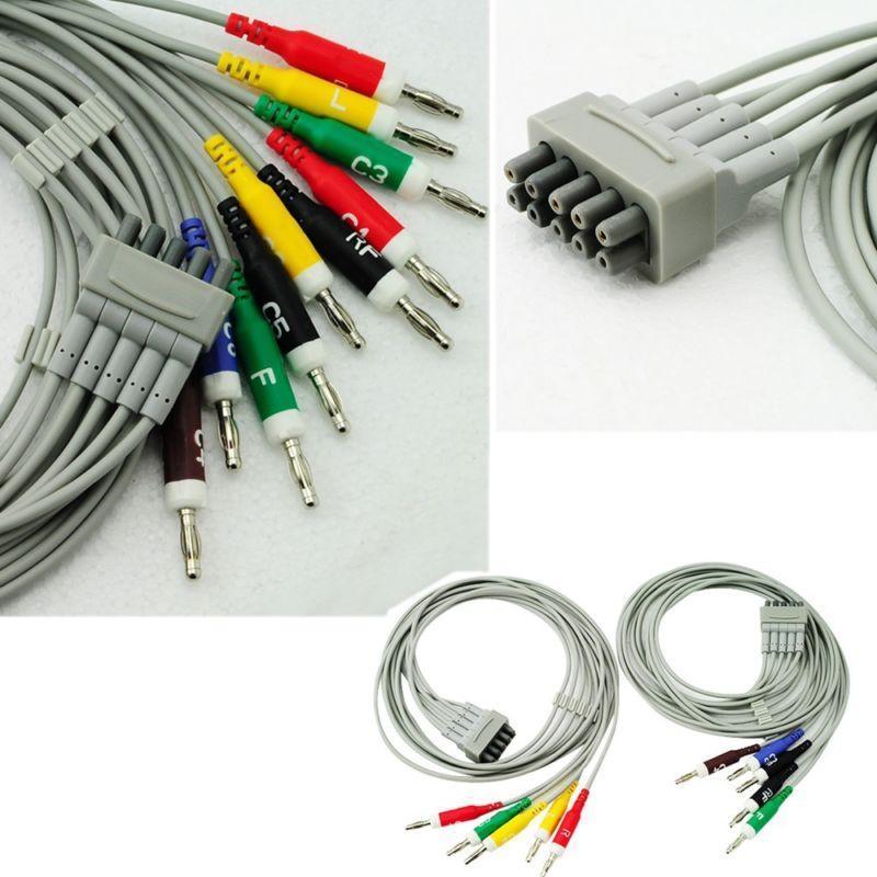 ЭКГ кабель отведений пациента GE Marquette MAC, eBike, Microsmart M, MAC 5000, MAC 5500, 10 отведений (38401816), для использования совместно с магистральным кабелем