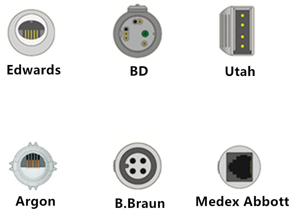 ИАД IBP кабель  AAMI  для Mindray, Spacelabs и других, для подключения трансдьюсера к монитору пациента, 6 pin