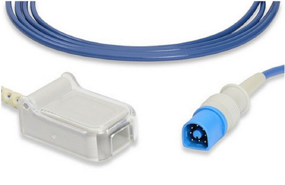 Удлинительный кабель адаптер SpO2 Philips M1943A, для Heartstream XL, Intelliview MP70, M2601A, M3000A, M3500B, M4735A, M1020B, M3000A/M3001A MMS, M3002A MMS X2, M8102A MP2, M8105A MP5, SureSigns VS2, VS3, 8 pin
