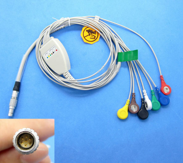 Кабель пациента для регистратора ЭКГ по Холтеру Biomedical Instruments (BI) 7 pin, 7 отведений