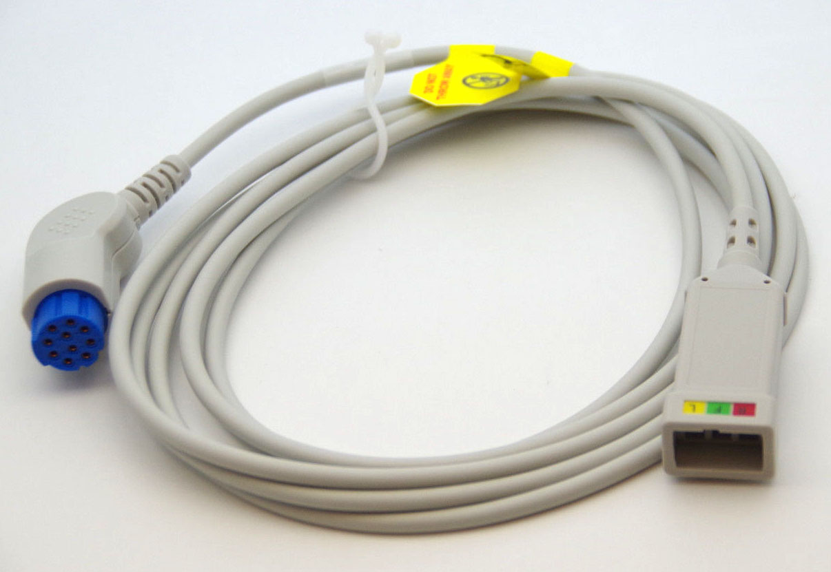 Магистральный Trunk кабель GE Datex-Ohmeda 545300-HEL, AS/3, CS/3, S/5, Cardiocap 1, Cardiocap 2, Cardiocap 5, Light Monitor и Satliteplus, на 3 отведения, IEC