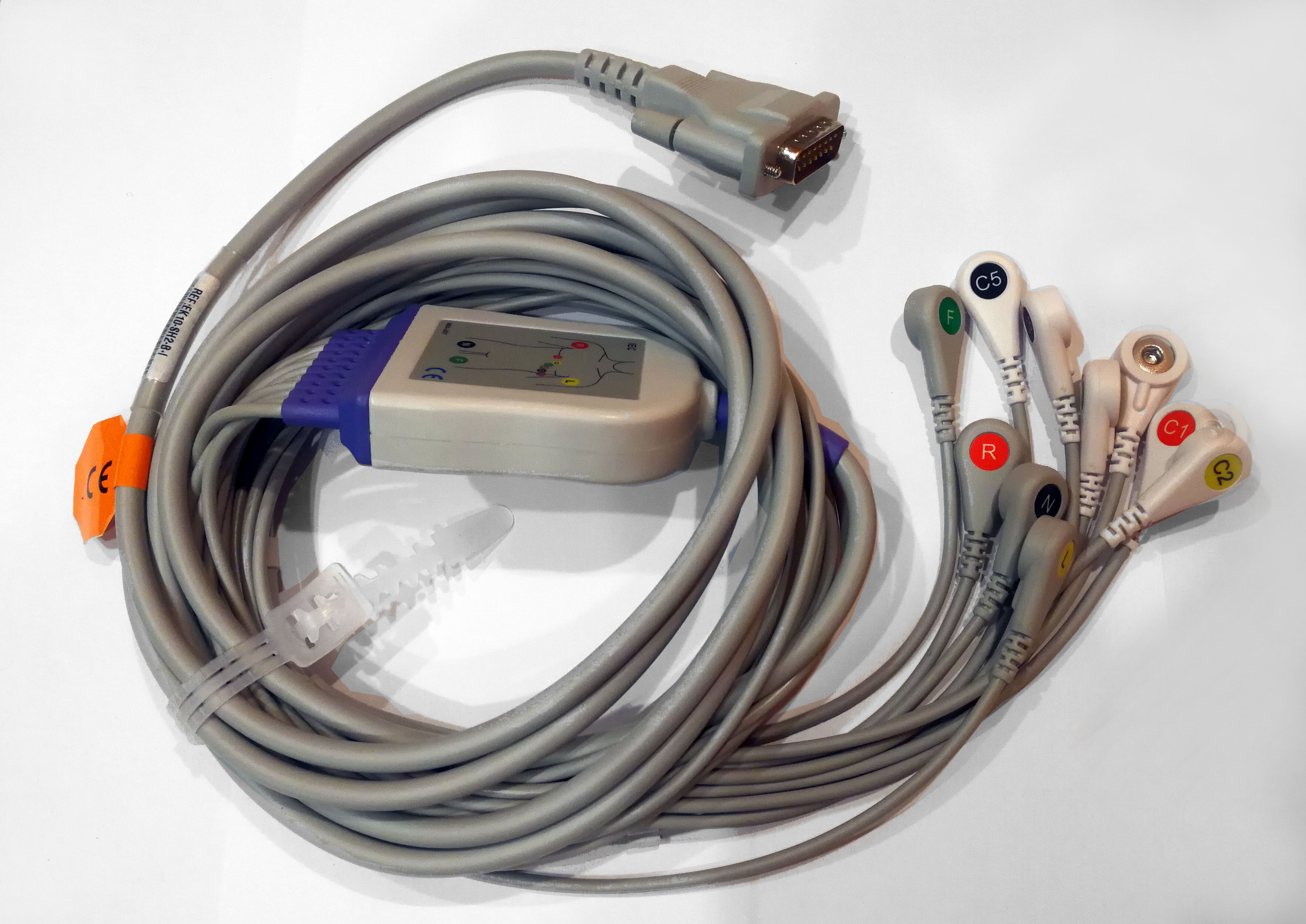 ЭКГ кабель пациента для Schiller Cardiovit AT-10, AT10 Plus, AT-60, AT101, AT102, AT102-Plus, AT104, AT104PC, AT110, CS6, CS12, CS100, CS200, MS2010, MS2015, кнопка Snap для одноразовых электродов