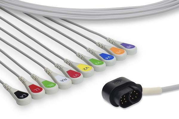 ЭКГ кабель пациента для Zoll Propaq MD, X Series, Welch Allyn 1500