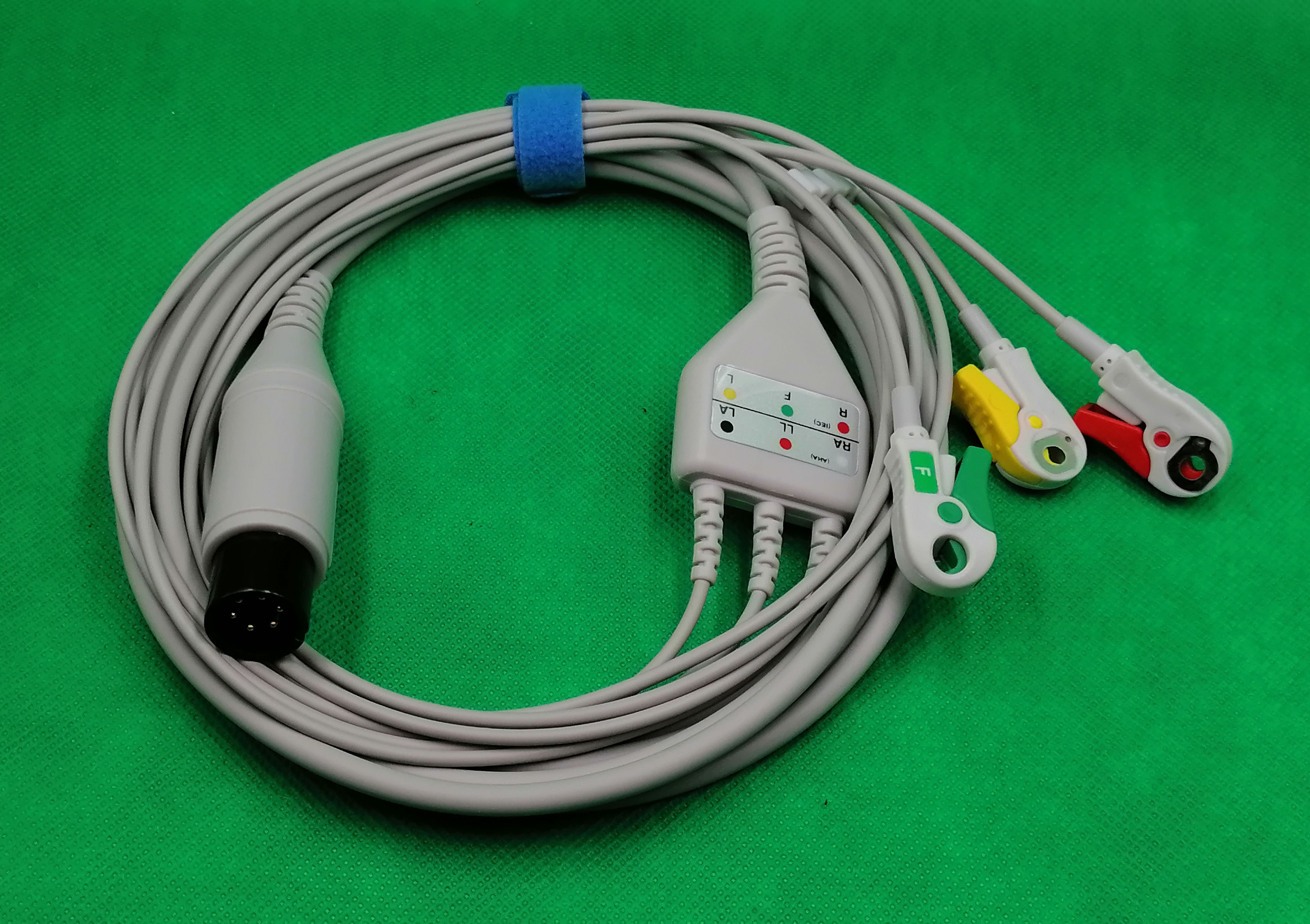 ЭКГ кабель пациента для DIXION Storm 5600, 5800, 5900, 3 отведения, разъем 6pin, зажим