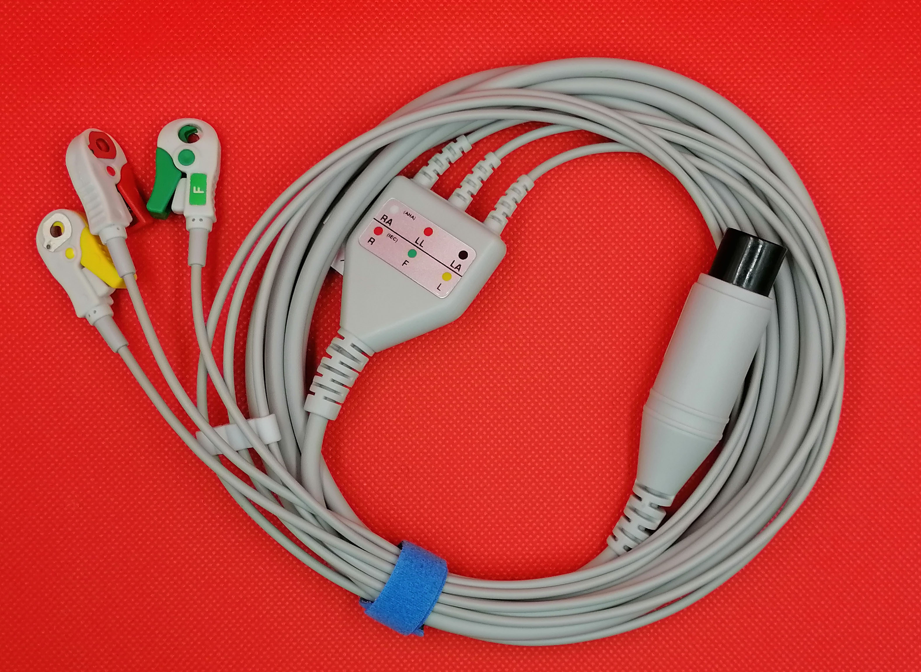 ЭКГ кабель пациента для Newtech NT3B, 3 отведения, 6 pin, зажим