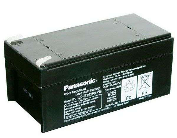 Аккумуляторная батарея Panasonic LC-R123R4PG, 12 V, 3400mAh, AGM