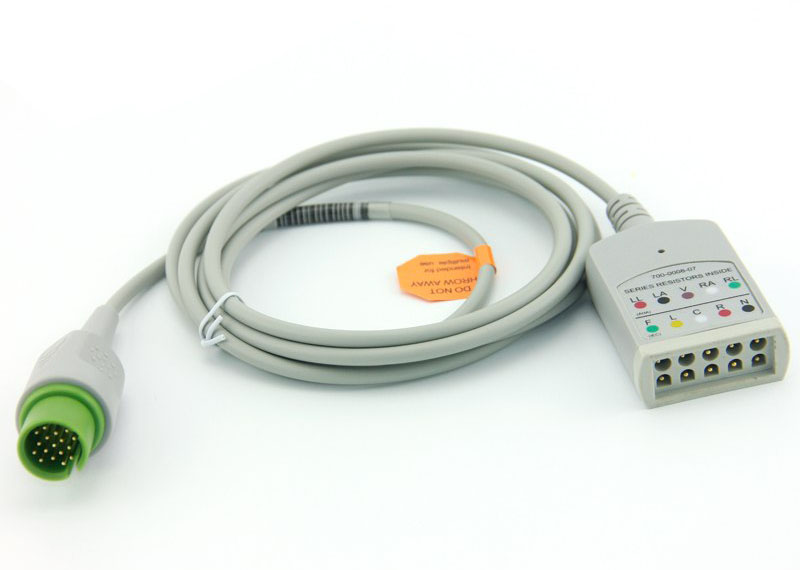 Магистральный кабель ЭКГ монитора пациента Spacelabs Elance, Vital Signs, 5 отведений, 17Pin