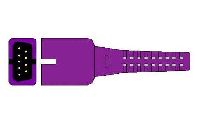 Датчик пульсоксиметрический SpO2  Covidien, Nellcor N Models, N-30, N-100, N-180, N-20, N-200, N-390, N-395, N-6000, NPB Models, N-3000, фиолетовый разъем, 9Pin, 2 ключа, взрослый, клипса