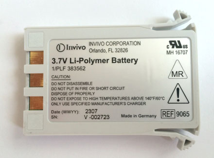 Батарея для монитора пациента Philips INVIVO, 9065, 3.7V, 0.85Ah