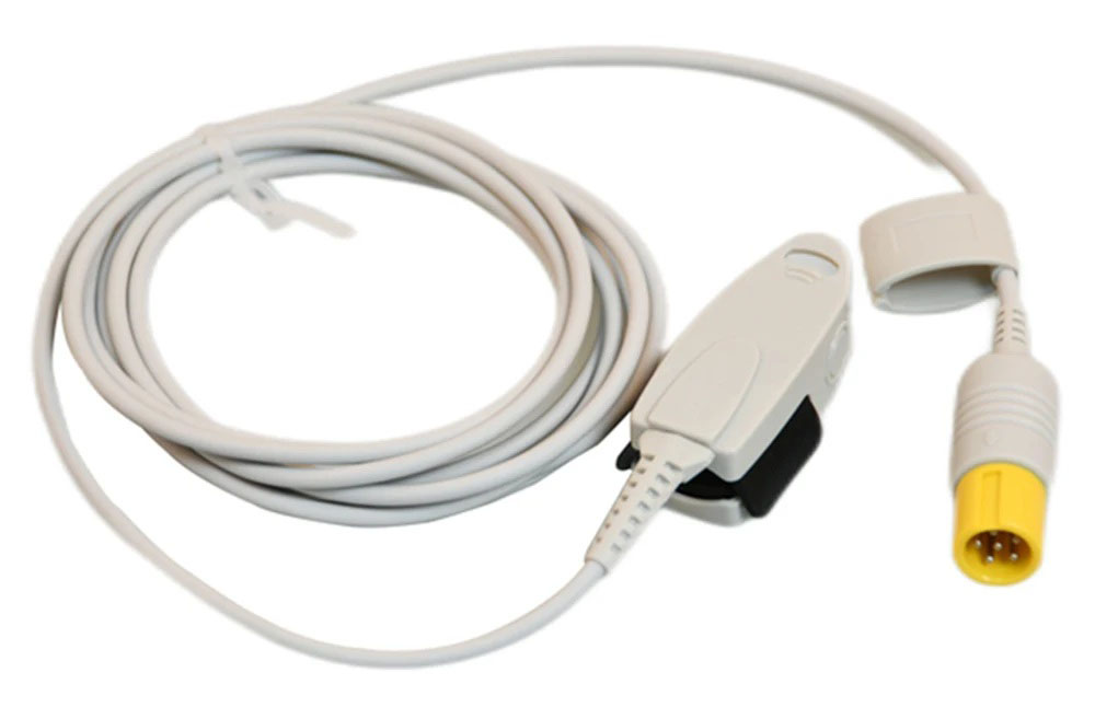 Датчик пульсоксиметрический SpO2 для монитора пациента Contec CMS6000, CMS7000, CMS8000, 6 Pin, взрослый, клипса